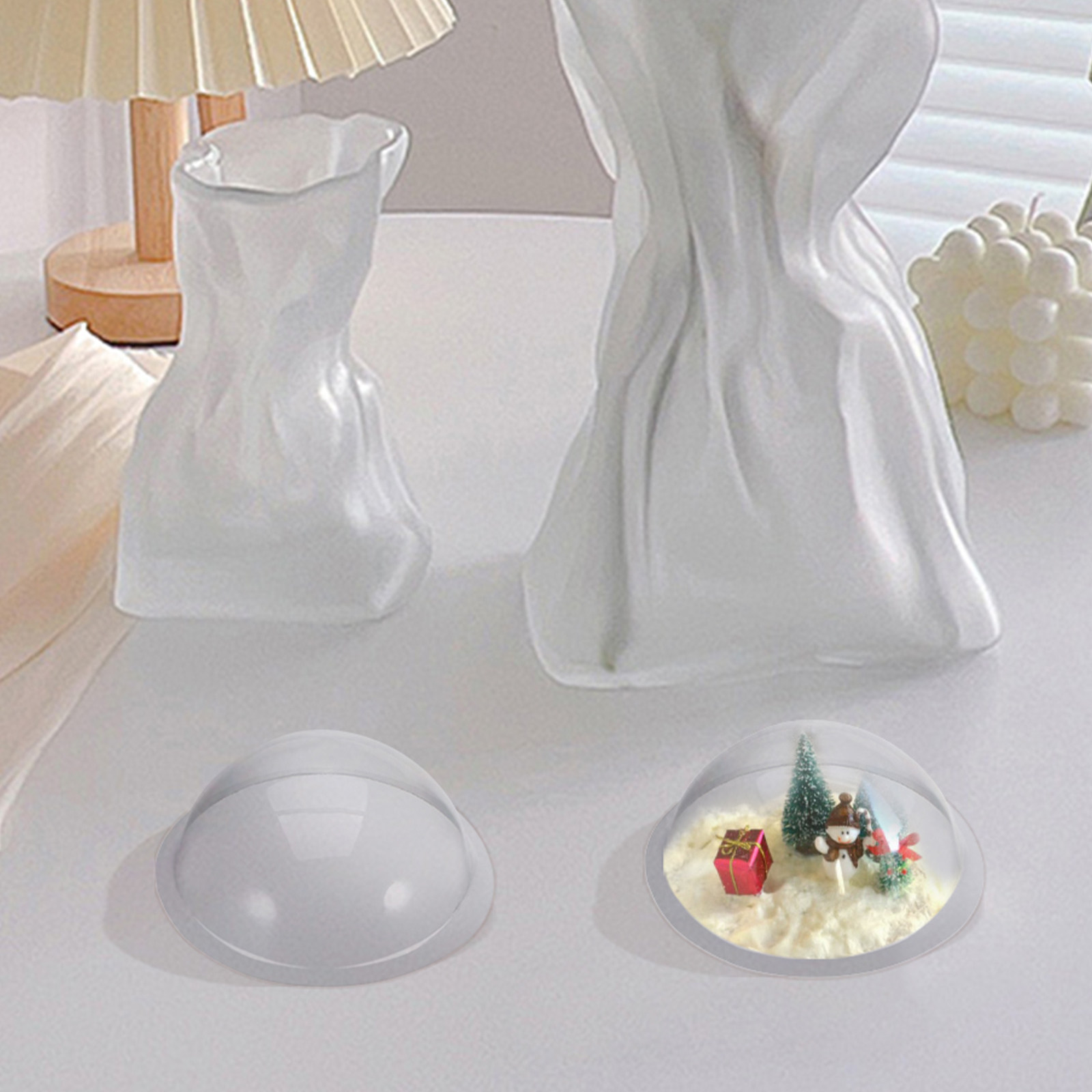 Plastic Dome Clear - 12Pcs Sturdy Clear Plastic Hemisphere Dome