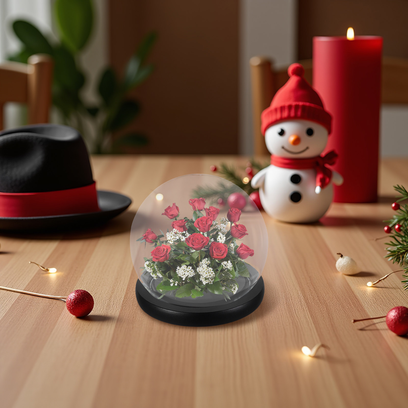 Glass Cloche Dome with Solid W - Plastic Dome Clear review and price