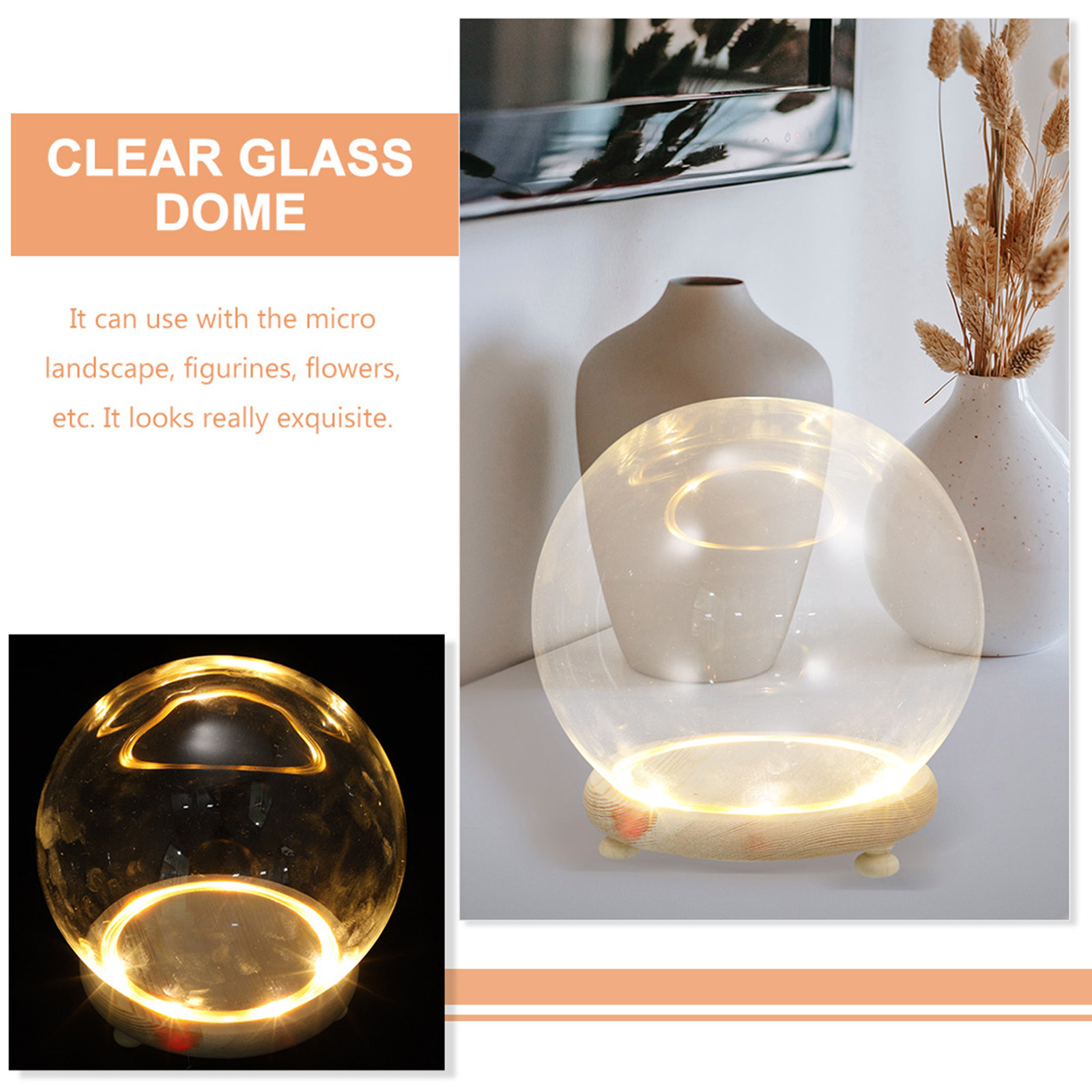 Glass Dome Display Case Preser - Plastic Dome Clear review and price